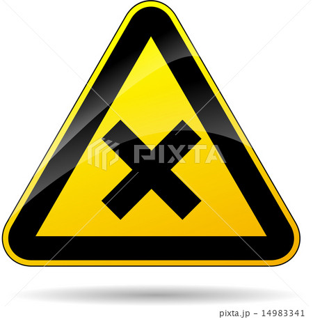 cross warning sign 14983341