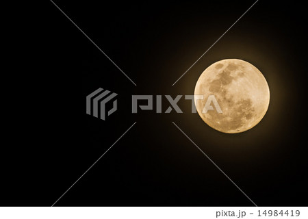 Full moon on dark sk 14984419