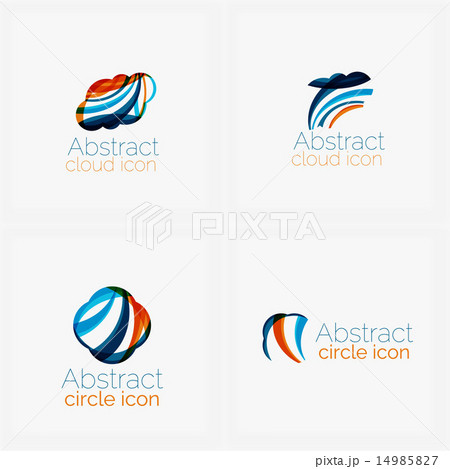 Clean elegant circle shaped abstract geometric logo. Universal for any idea 14985827