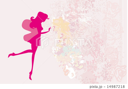 floral background with a beautiful fairy floral background with a beautiful fairy 14987218