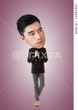 Funny Asian big head man 14987897