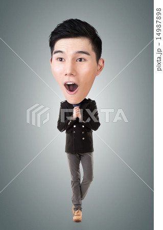 Funny Asian big head man 14987898