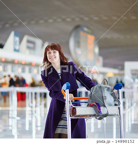 Beautiful young passenger at the airport Beautiful young passenger at the airport 14990152