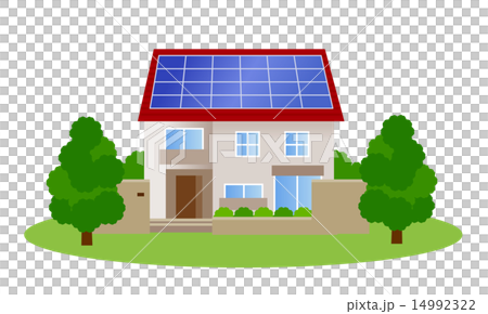 Solar red roof house Solar red roof house 14992322