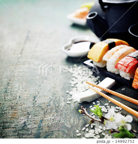 Closeup of fresh sushi Closeup of fresh sushi 14992752