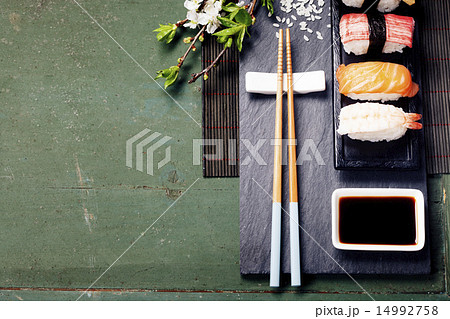 Asian food background 14992758