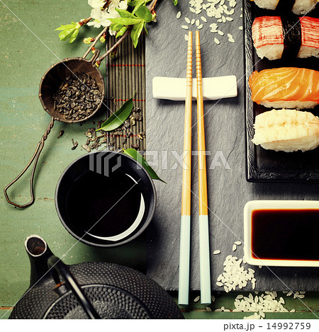 Asian food background 14992759