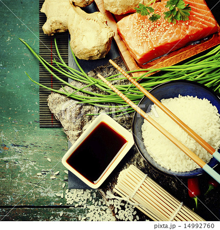 Asian food background 14992760