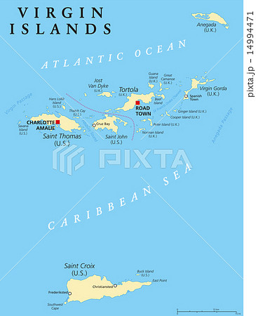 Virgin Islands Political Map 14994471