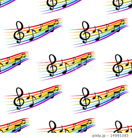 Musical staves in rainbow colors seamless pattern Musical staves in rainbow colors seamless pattern 14995385