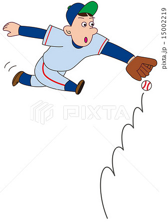 野球の守備_ゴロ 野球の守備_ゴロ 15002219