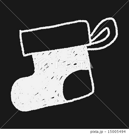 Christmas socks doodle drawing 15005494