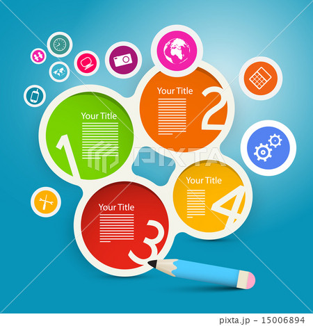 Four Steps Circle Infographics Layout 15006894