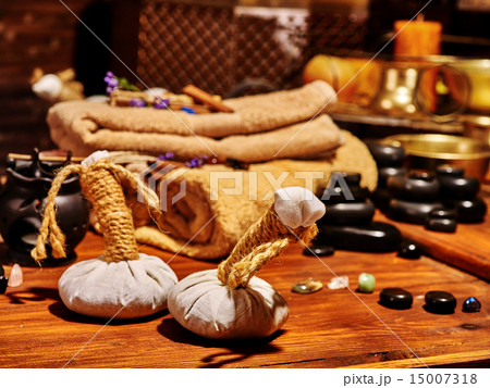 Ayurvedic spa massage still life 15007318