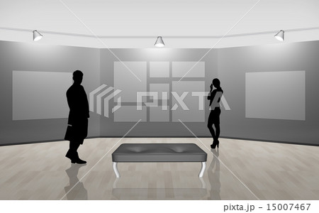 Business people walking on gallery art Business people walking on gallery art 15007467
