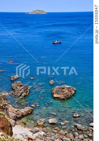 Beautiful beach in southern Vietnam 15008847