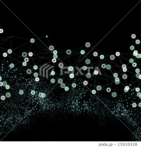 Molecules Concept of neurons, black background for communication, science vector illustration 15010326
