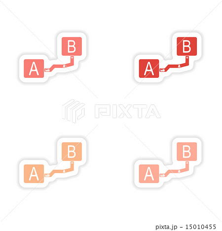 assembly realistic sticker design on paper distance 15010455