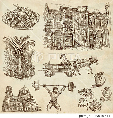 Bulgaria travel - An hand drawn pack Bulgaria travel - An hand drawn pack 15010744