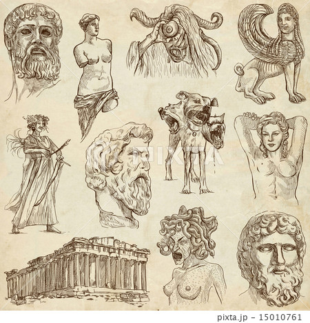 Greece travel - An hand drawn pack 15010761