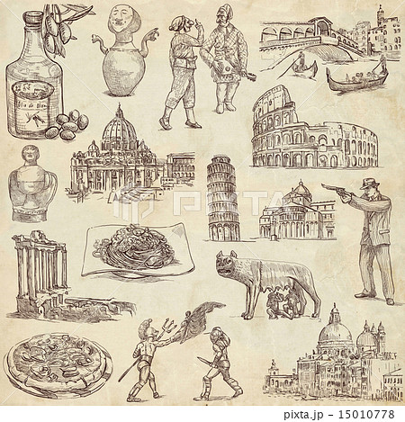 Italy travel - An hand drawn pack 15010778
