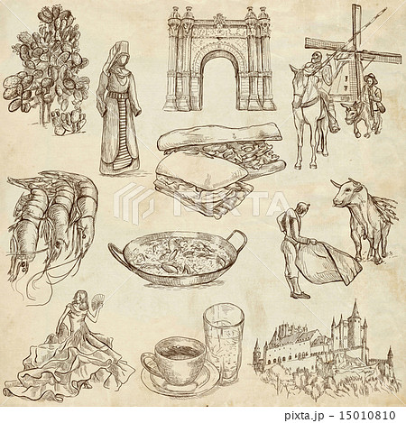 Spain travel - An hand drawn pack 15010810