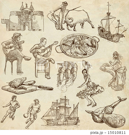 Spain travel - An hand drawn pack 15010811