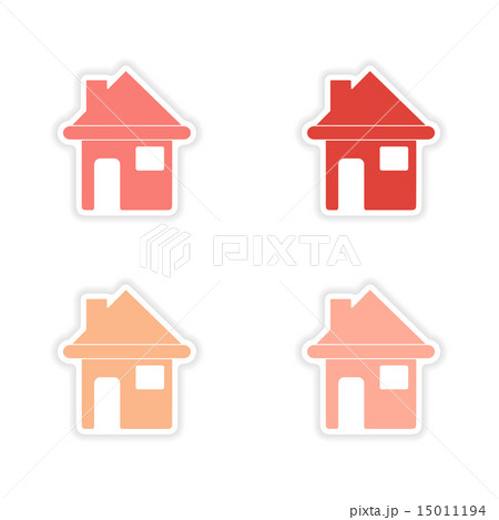assembly realistic sticker design on paper houses assembly realistic sticker design on paper houses 15011194