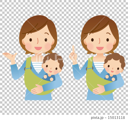 子育てする主婦　ママ　表情ポーズ 15013118
