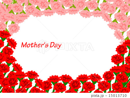 母の日 カーネーション カードのイラスト素材