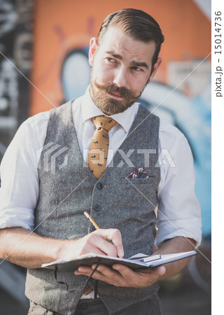 handsome big moustache hipster man handsome big moustache hipster man 15014736