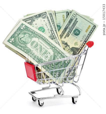 US dollar banknotes in a shopping cart 15017433