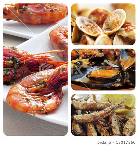 spanish seafood tapas collage 15017566