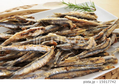 spanish boquerones fritos, battered and fried anchovies typical 15017742