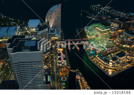 横浜ランドマークタワー展望フロア夜景 15018588