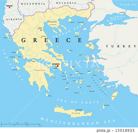 Greece Political Map 15018933