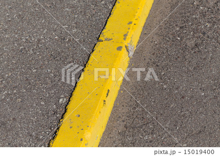 Yellow curb stone border 15019400