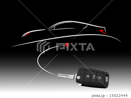 Sketch of silhouette car on white paper Sketch of silhouette car on white paper 15022444