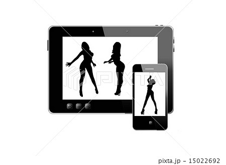 illustration of tablet and modern mobile phone 15022692
