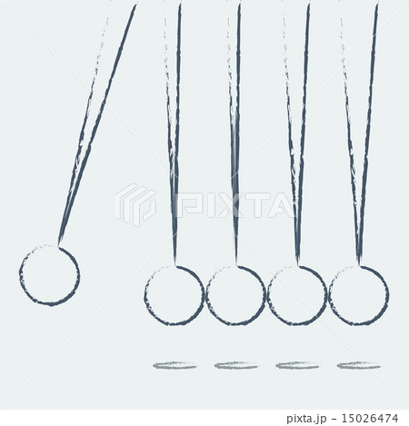 Newton's Cradle isolated on white 15026474