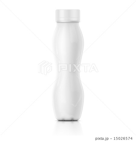 Tall white yougurt bottle template. 15026574
