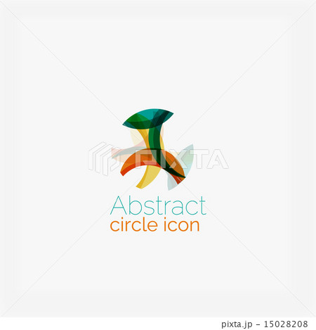 Clean elegant circle shaped abstract geometric logo. Universal for any idea 15028208
