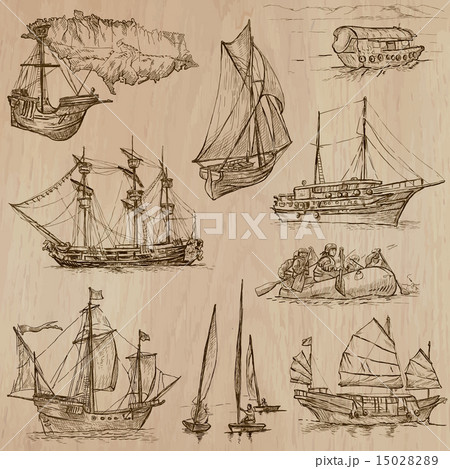 Boats - An hand drawn vector pack 15028289