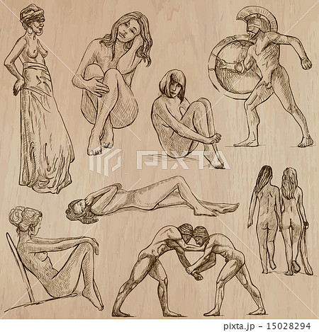 Nudity in Art - Hand drawn vectors 15028294