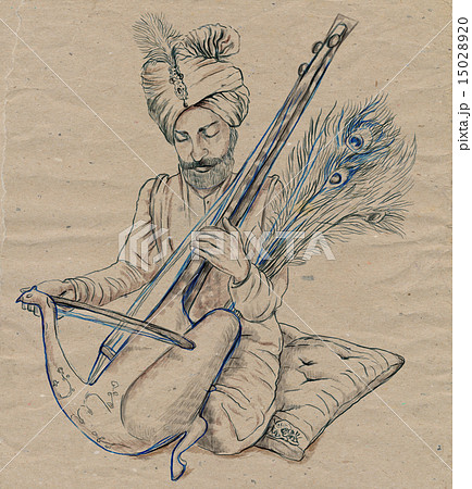 Taus player. Freehand sketch Full sized, orignal Taus player. Freehand sketch Full sized, orignal 15028920