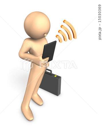 タブレットでニュースを読むビジネスマン タブレットでニュースを読むビジネスマン 15030369