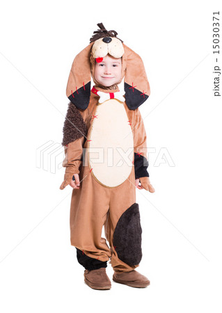 Little boy in a dog costume 15030371