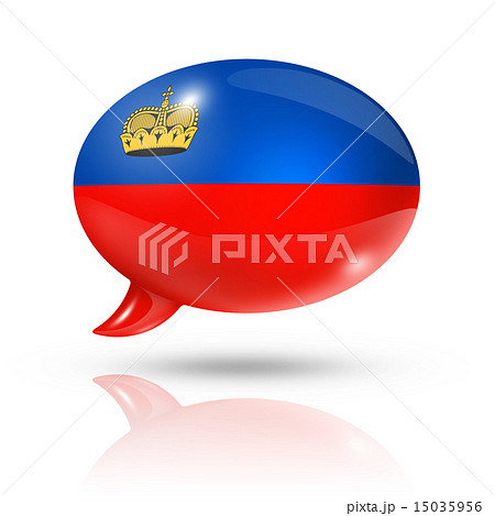 Liechtenstein flag speech bubble 15035956