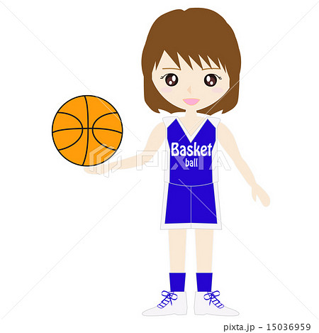 バスケットボール女子のイラスト素材
