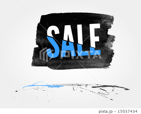 Sale watercolor banner with splashes 15037434